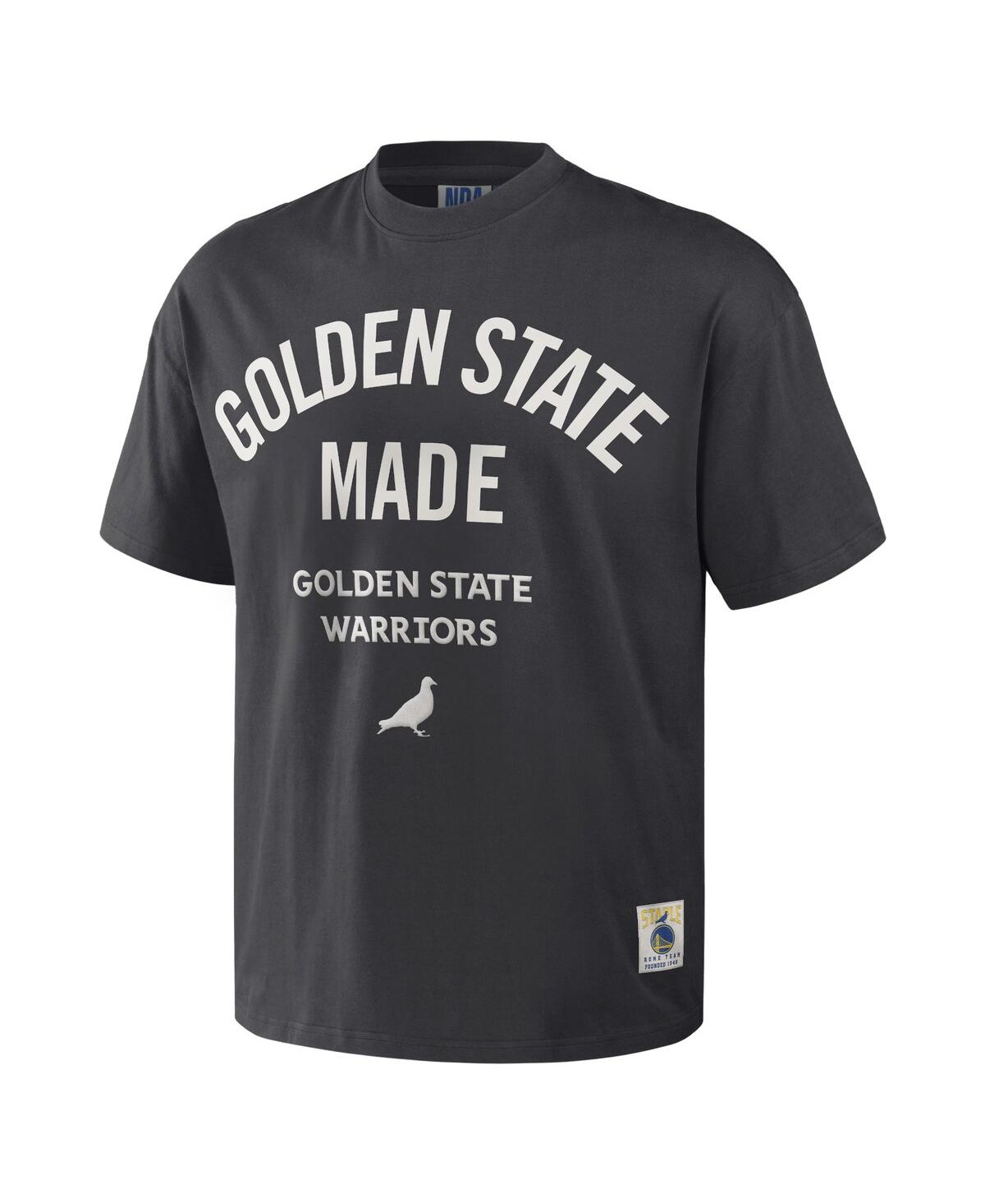 Shop Staple Men's Nba X  Anthracite Golden State Warriors Heavyweight Oversized T-shirt