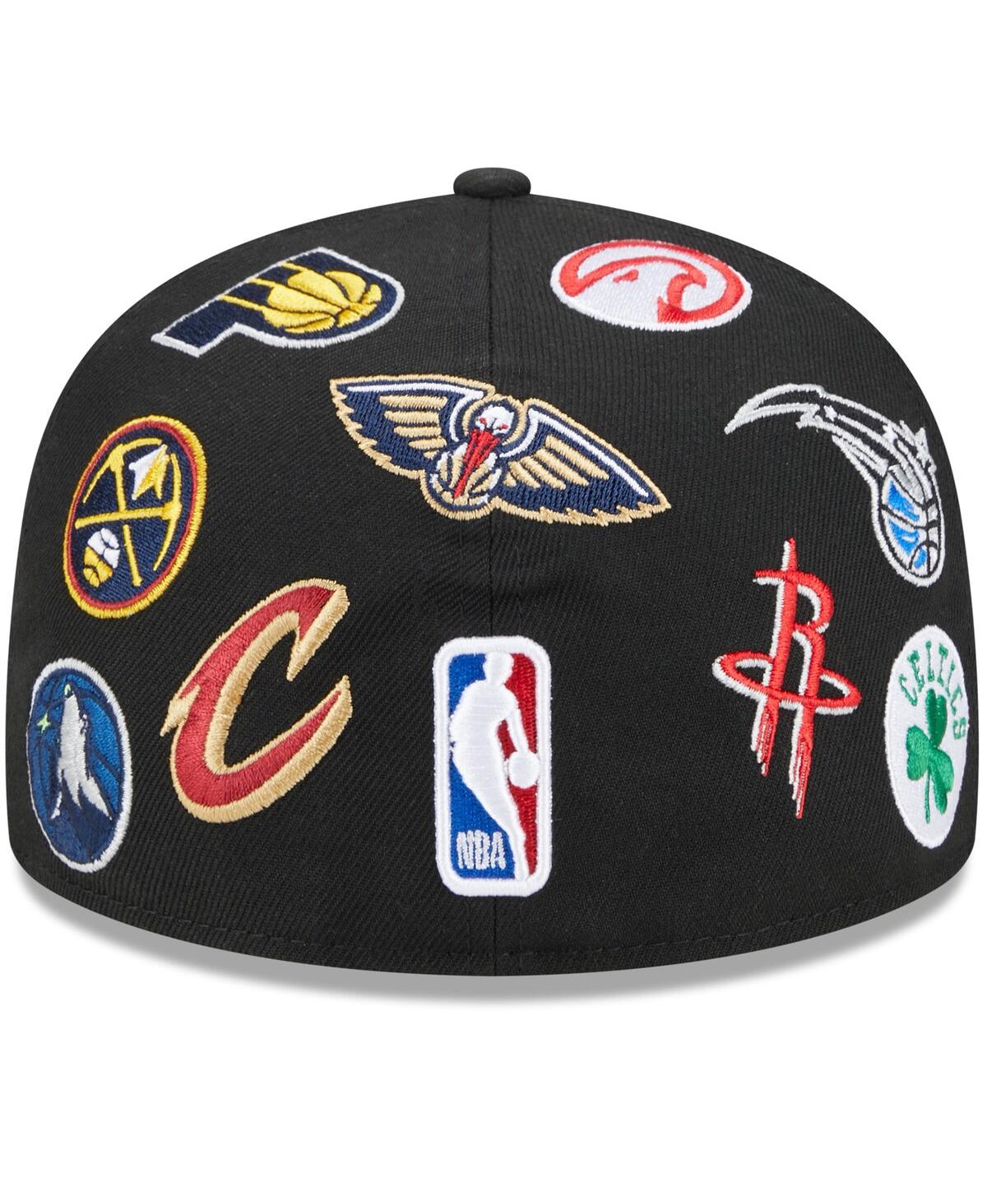 Shop Staple Men's New Era Black Nba X  59fifty Fitted Hat