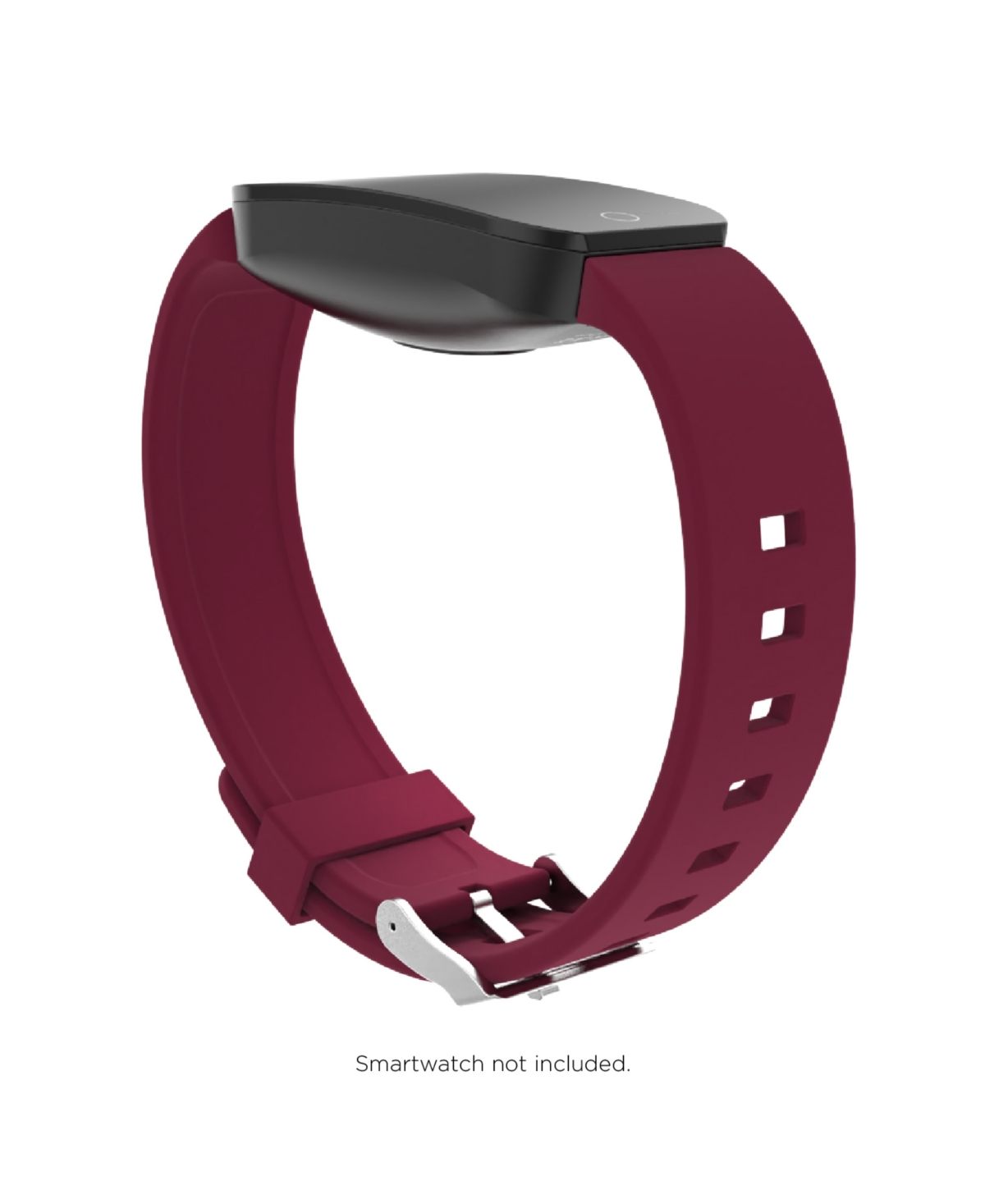 Shop Itouch Active Unisex Maroon Black Extra Interchangeable Silicone Strap