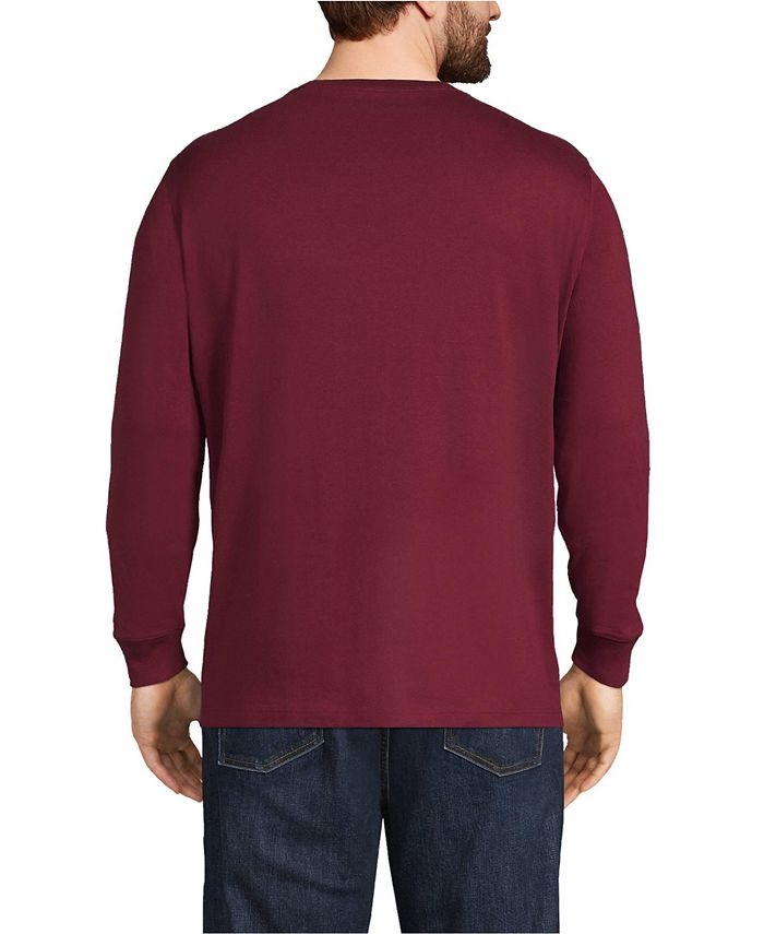 Lands' End Big & Tall Super-T Long Sleeve T-Shirt with Pocket - Macy's