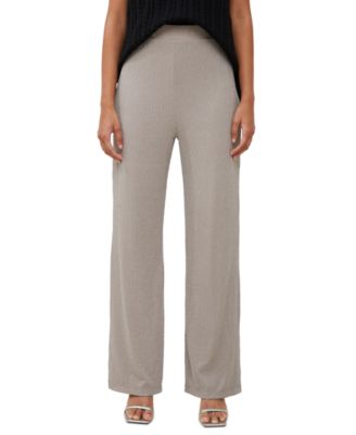 French Connection - Women's Plisse Pull-On Glitter Pants