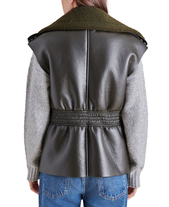 Steve Madden Women's Fawn Sleeveless MixedMedia Vest Macy's