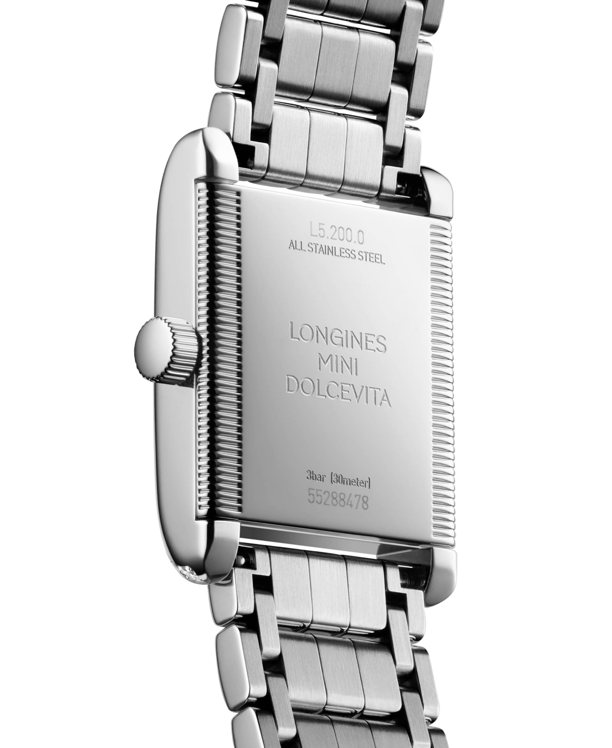 Shop Longines Women's Swiss Mini Dolcevita Diamond (1/2 Ct. T.w.) Stainless Steel Bracelet Watch 22x29mm