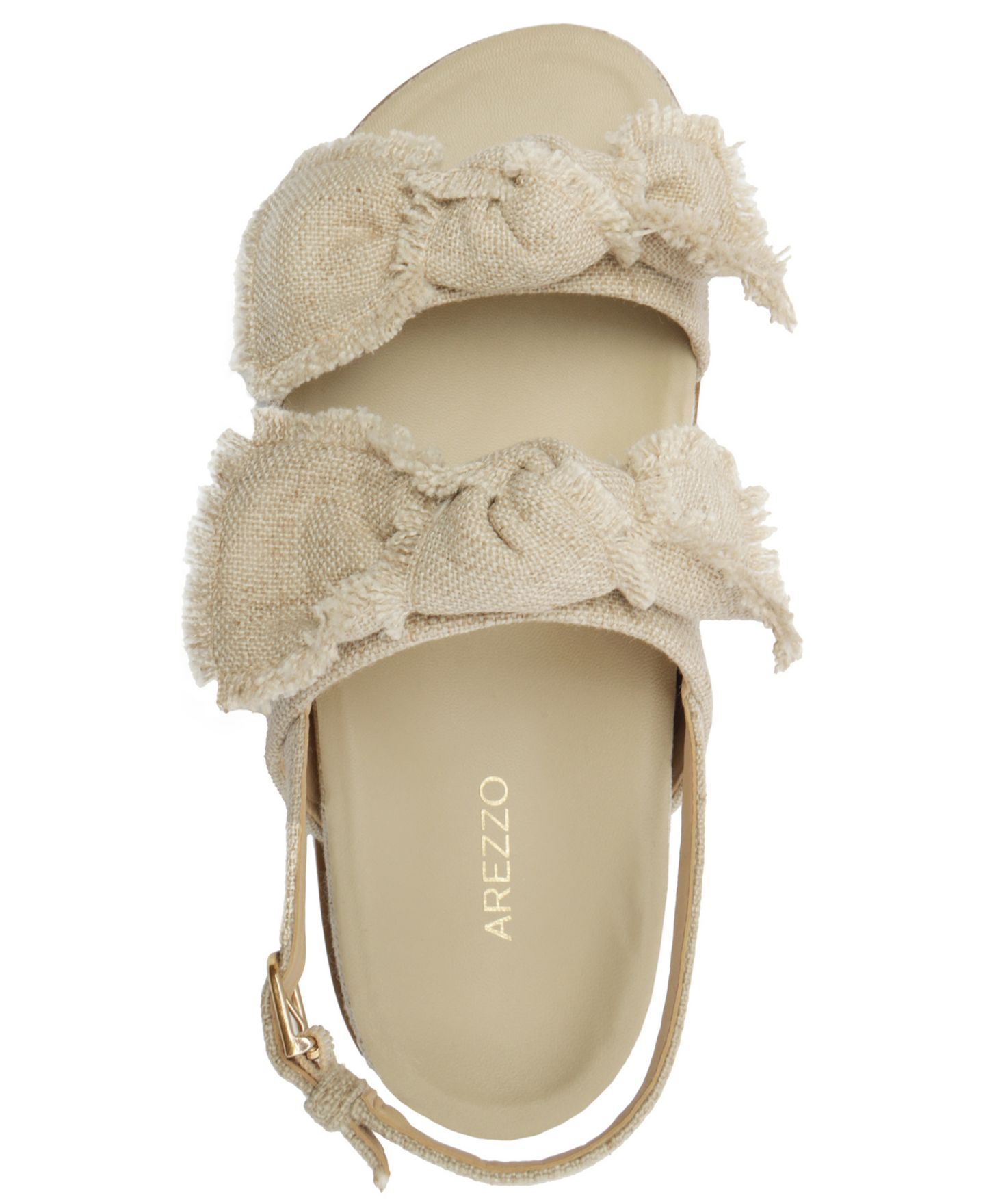 Женские сандалии Arezzo Melody Bow Footbed, цвет: Синий кожаный — фото 8