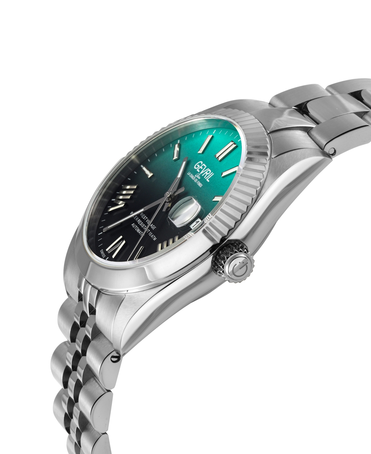 Shop Gevril Men's West Village Fusion Elite Silver-tone Stainless Steel Watch 40mm