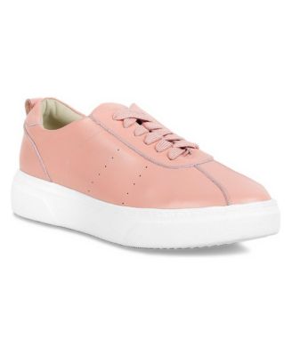MAGULL Womens Solid Lace Up Leather Sneakers