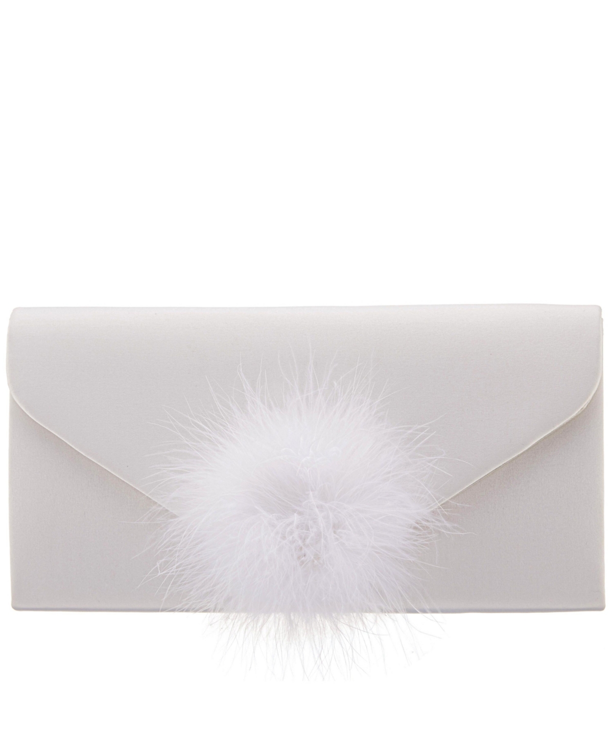 Nina Envelope Clutch With Pompom In Ivory
