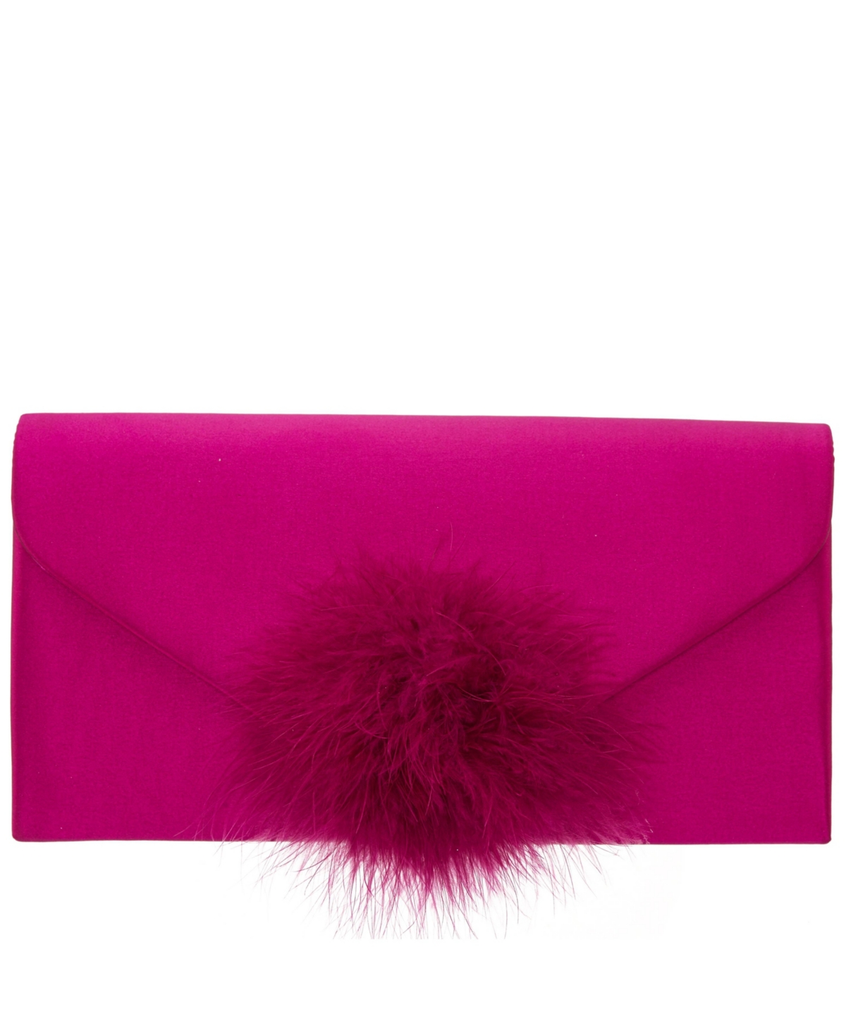 Nina Envelope Clutch With Pompom In Parfait Pink