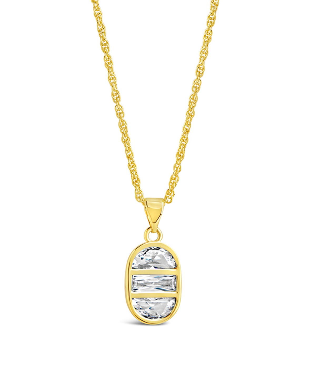Sterling Forever Hoop and Cubic Zirconia Pendanet Necklace Peace & Joy Gift Set