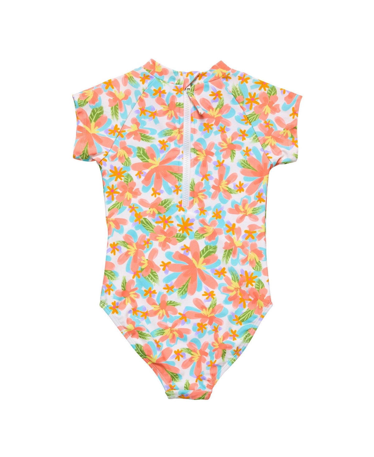 Child Girl Hawaiian Luau Sustainable Ss Surf Suit