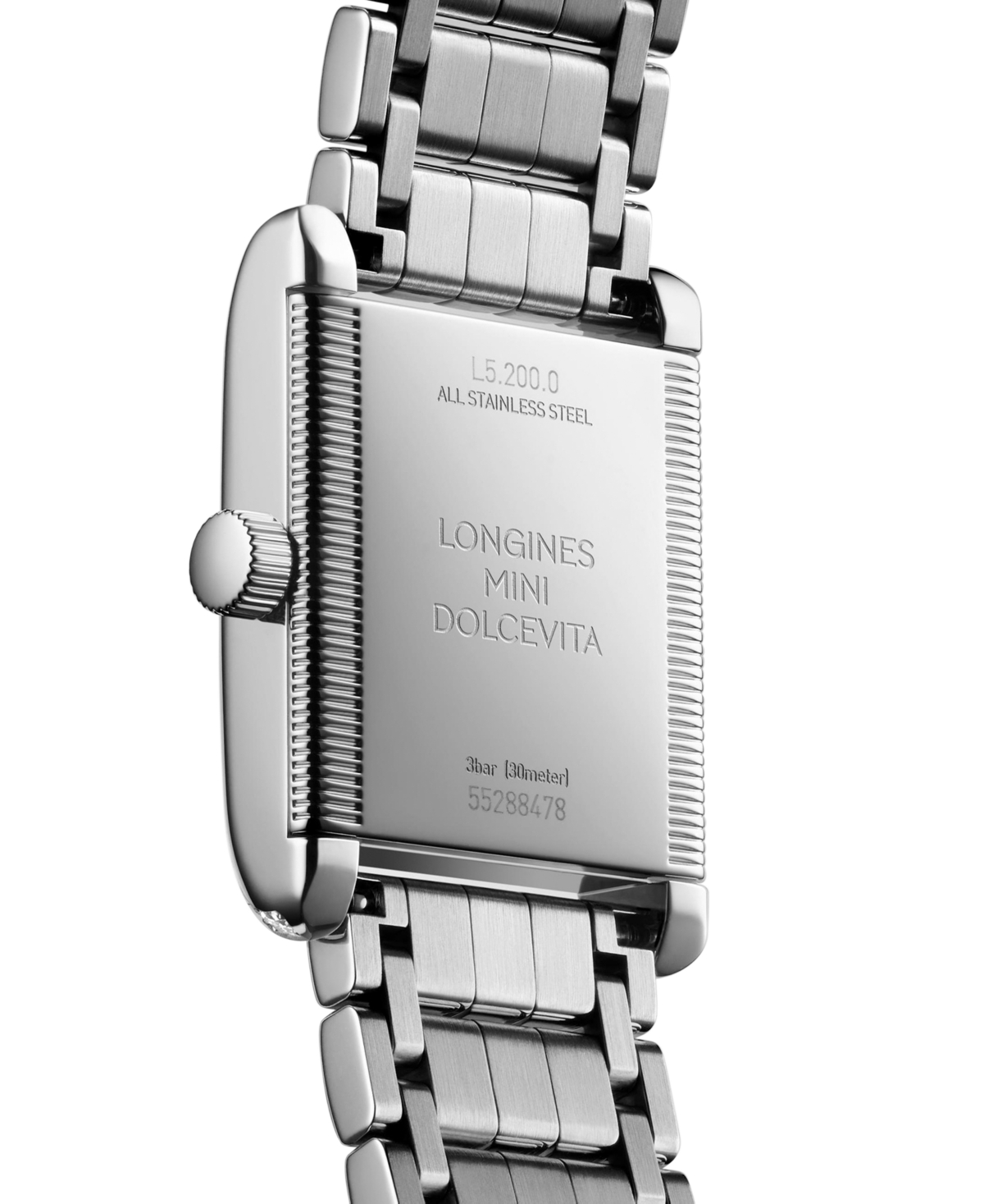 Shop Longines Women's Swiss Mini Dolcevita Diamond (1/2 Ct. T.w.) Stainless Steel Bracelet Watch 22x29mm