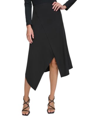 DKNY - Petite Asymmetrical-Hem Midi Skirt