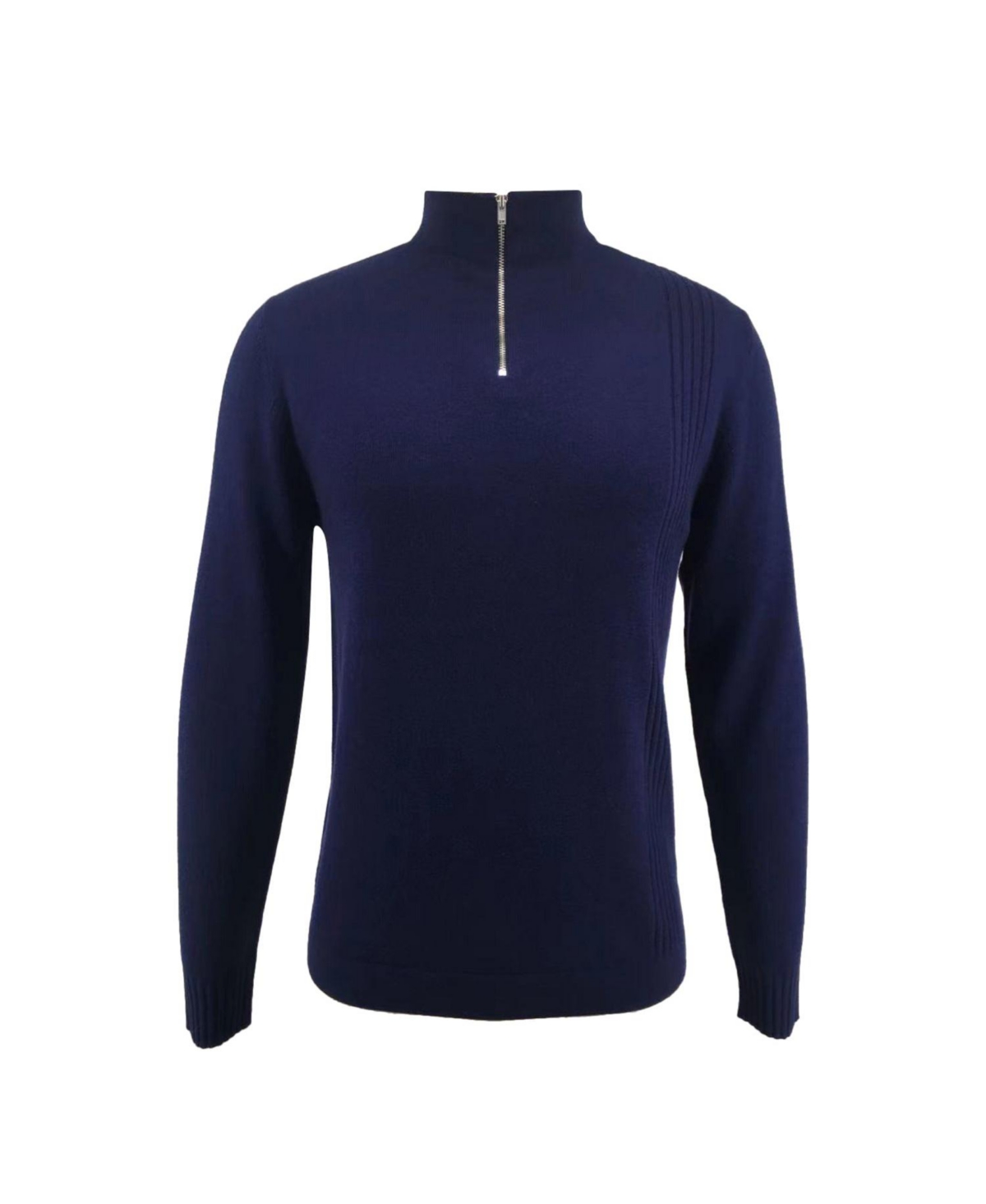 Bellemere Men's Merino Half-Zip Pullover Sweater - Blue