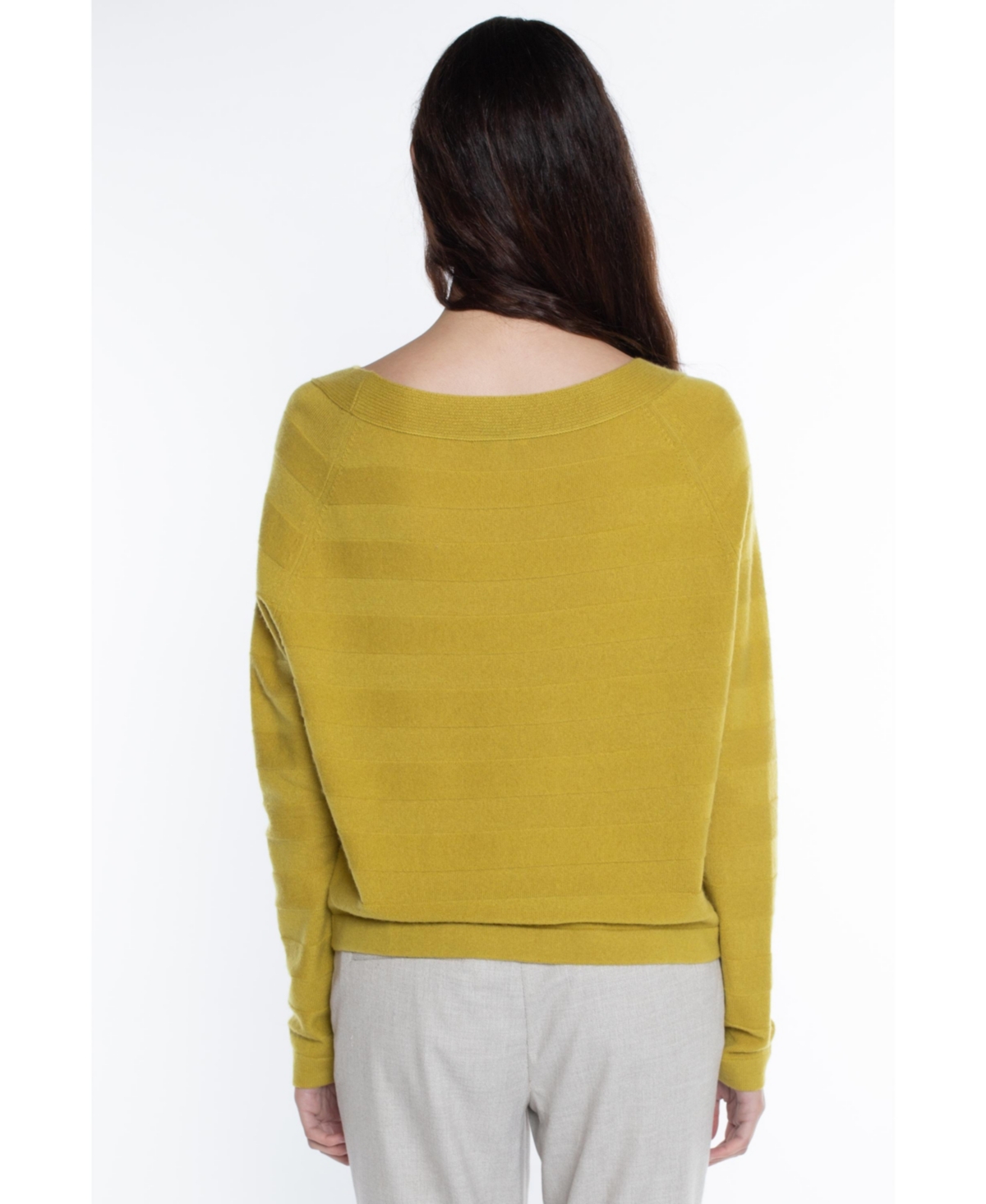 J Cashmere Women's 100% Pure Horizontal Rib Boatneck Raglan Sweater