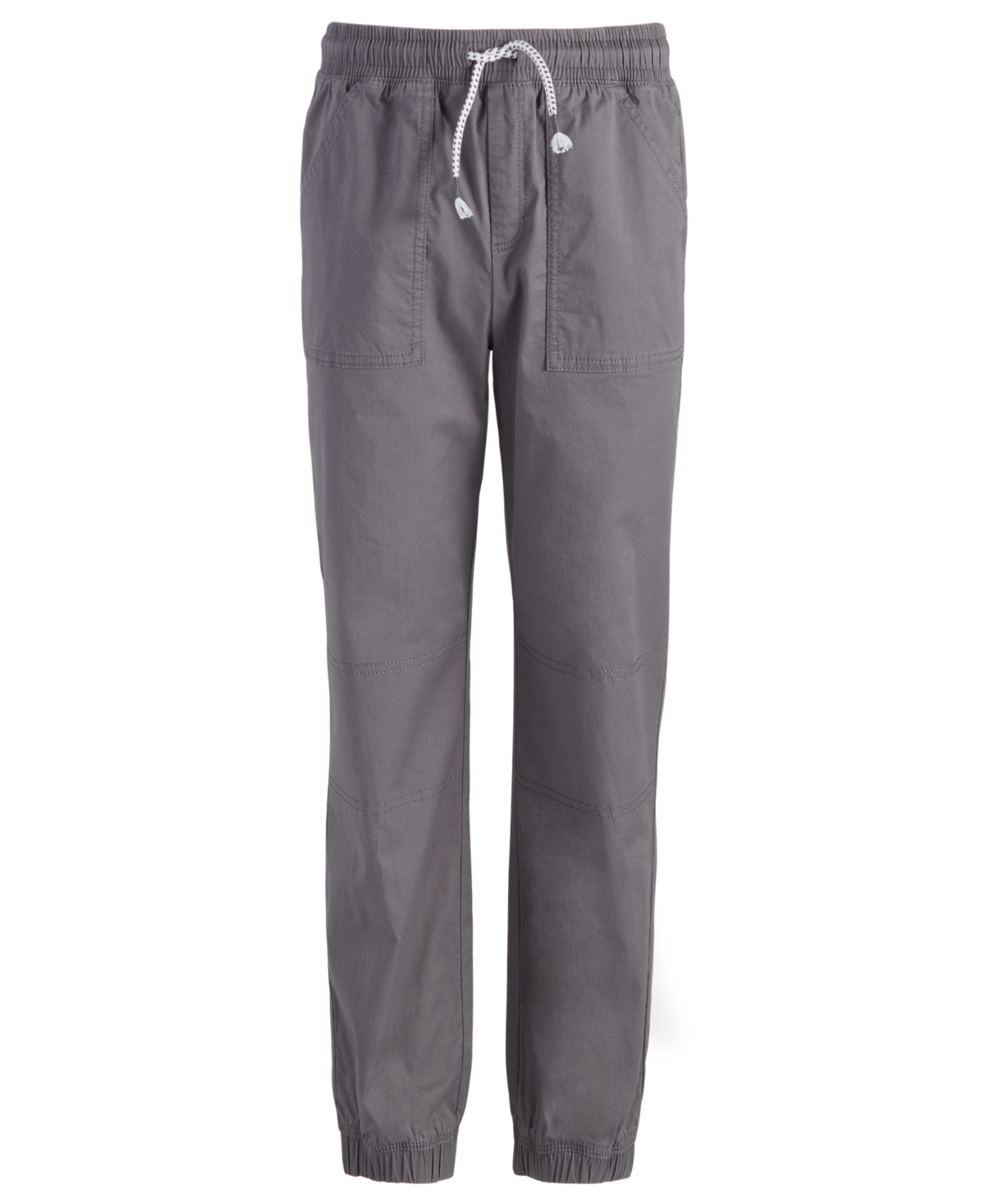Epic Threads Kids' Big Boys Twill Jogger Pants, Created For Macy's In Rhino Grey