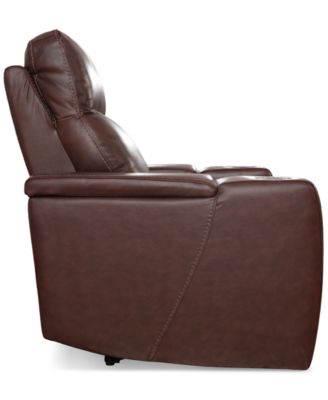 Greymel 37" Zero Gravity Leather Chair with Power Headrest, Created for Macy's