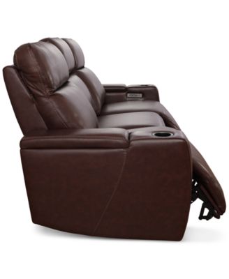 Greymel 84" Zero Gravity Leather Sofa with Power Headrests, Created for Macy's