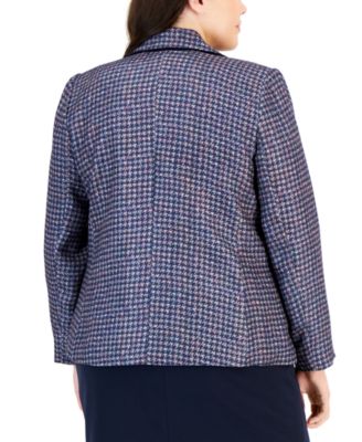 Plus Size Faux-Double-Breasted Blazer 