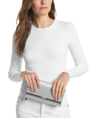 Mona East West Large Leather Clutch