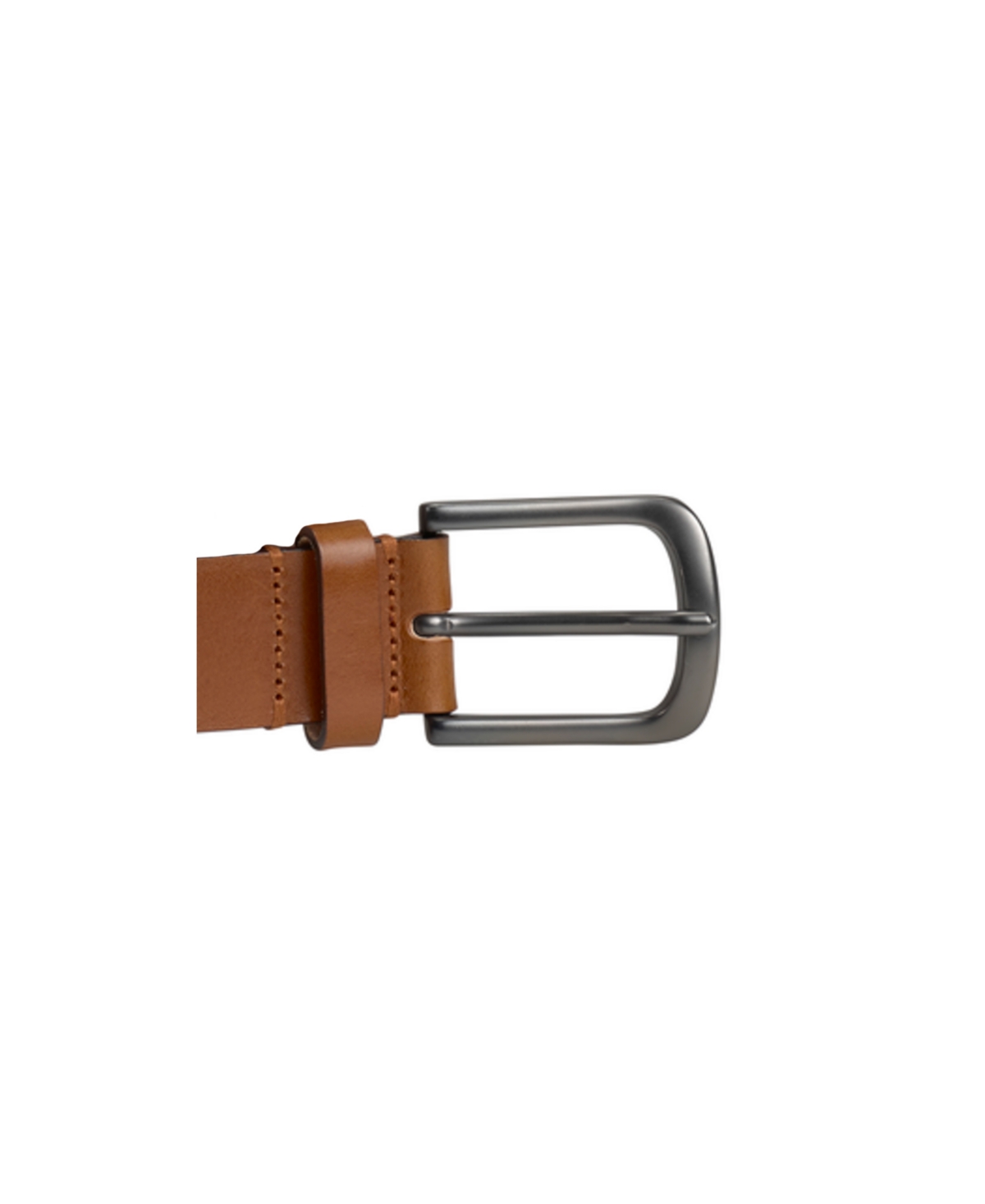 Shop Johnston & Murphy Men's Flat Edge Casual Belt In Tan Leather