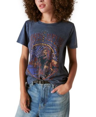 Lucky Brand - Women's Janis Joplin Studded Cotton T-Shirt