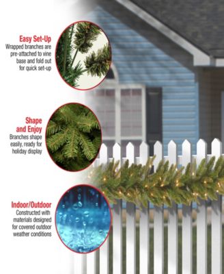 9' x 10" "Feel-Real" Fraser Grande Garland with 100 Clear Lights