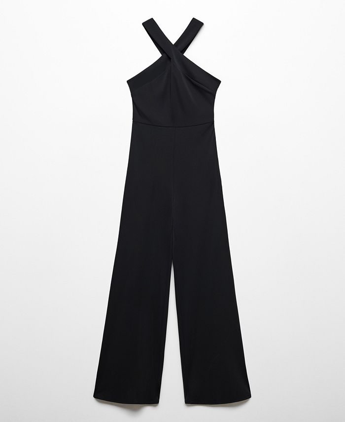 MANGO Women's Wrap Neckline Jumpsuit Macy's