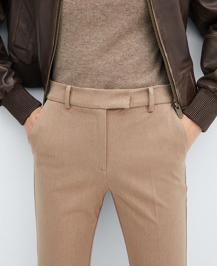 MANGO Women's Cropped Dress Pants Macy's