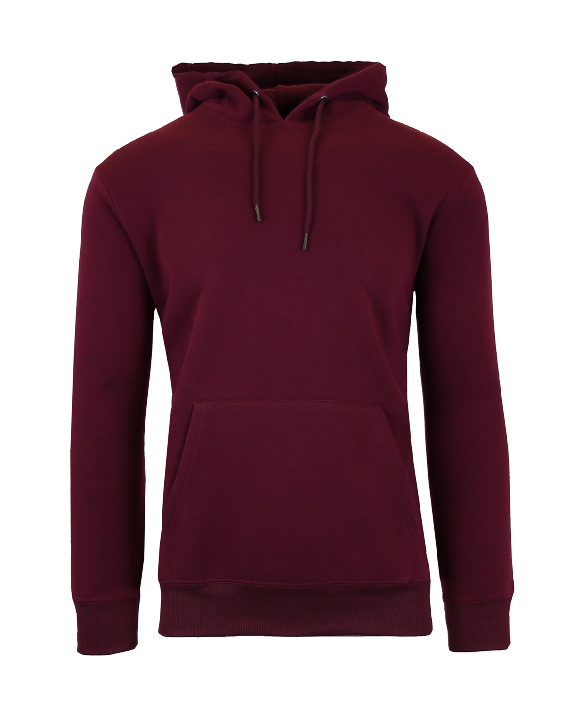 Shop Galaxy By Harvic Men's Oversized Slim-fit Fleece-lined Pullover Hoodie In Burgundy