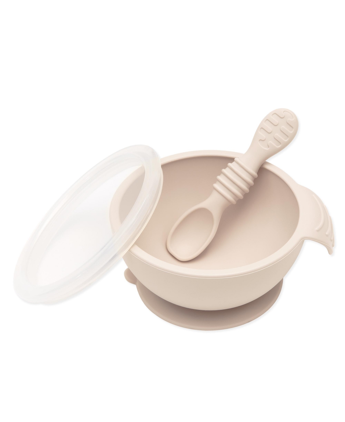 Bumkins Silicone First Feeding Baby Bowl Set In Sand