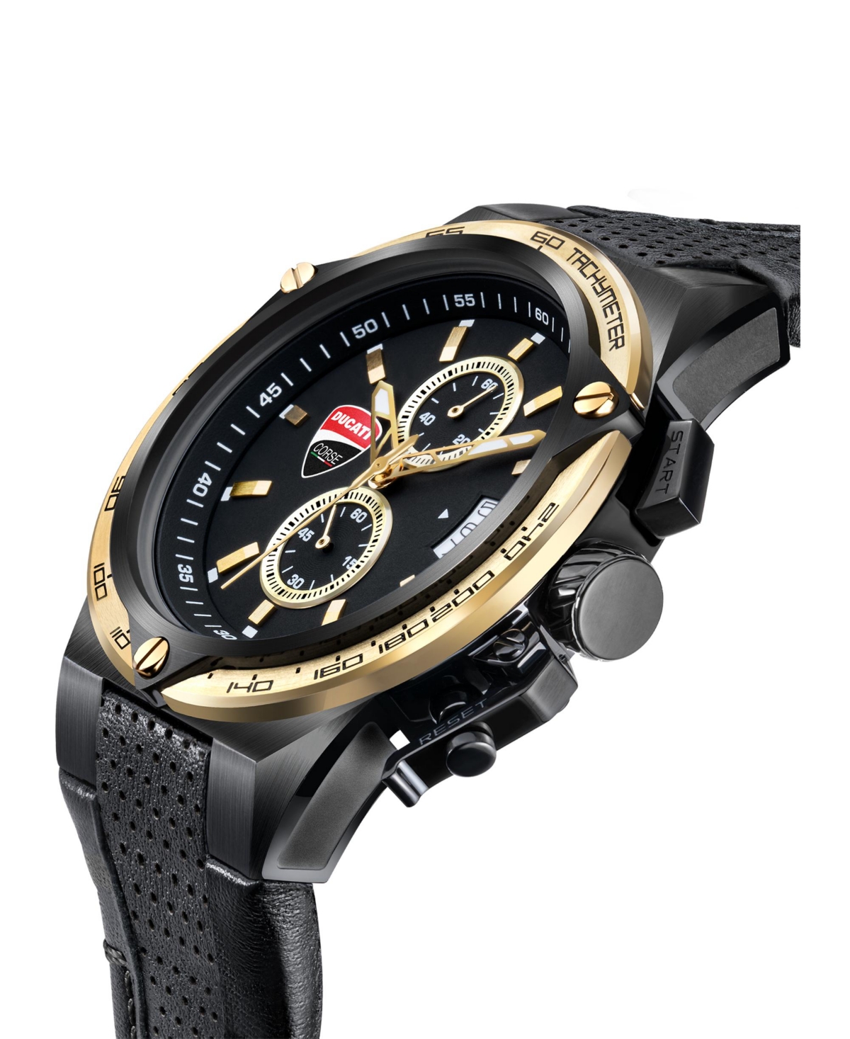 Shop Ducati Corse Men's Quartz Two Tone Genuine Leather Watch 45mm In Multi