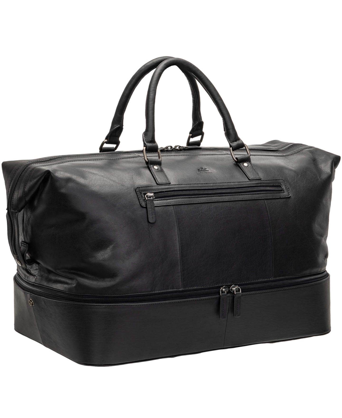 Мужская сумка Mancini Buffalo Double Compartment Duffle, цвет: Чёрный — фото 3