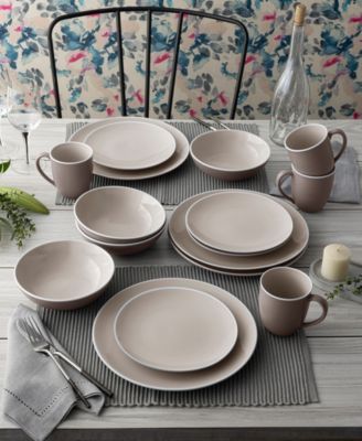 ColorTrio Coupe 16 Piece Dinnerware Set, Service for 4
