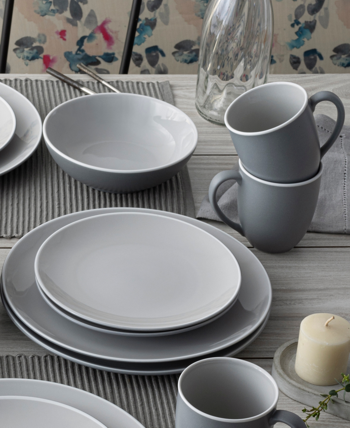 Noritake ColorTrio Coupe Dinnerware Set, Service for 4