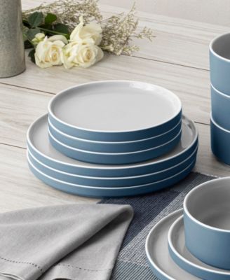 ColorTrio Stax 16 Piece Dinnerware Set, Service for 4