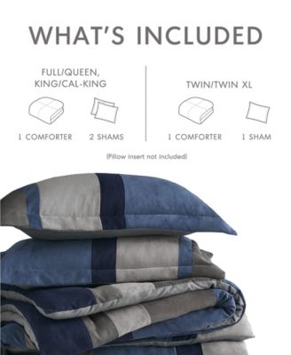 Boulder Stripe Micro Suede 2-Pc. Comforter Set, Twin/Twin XL