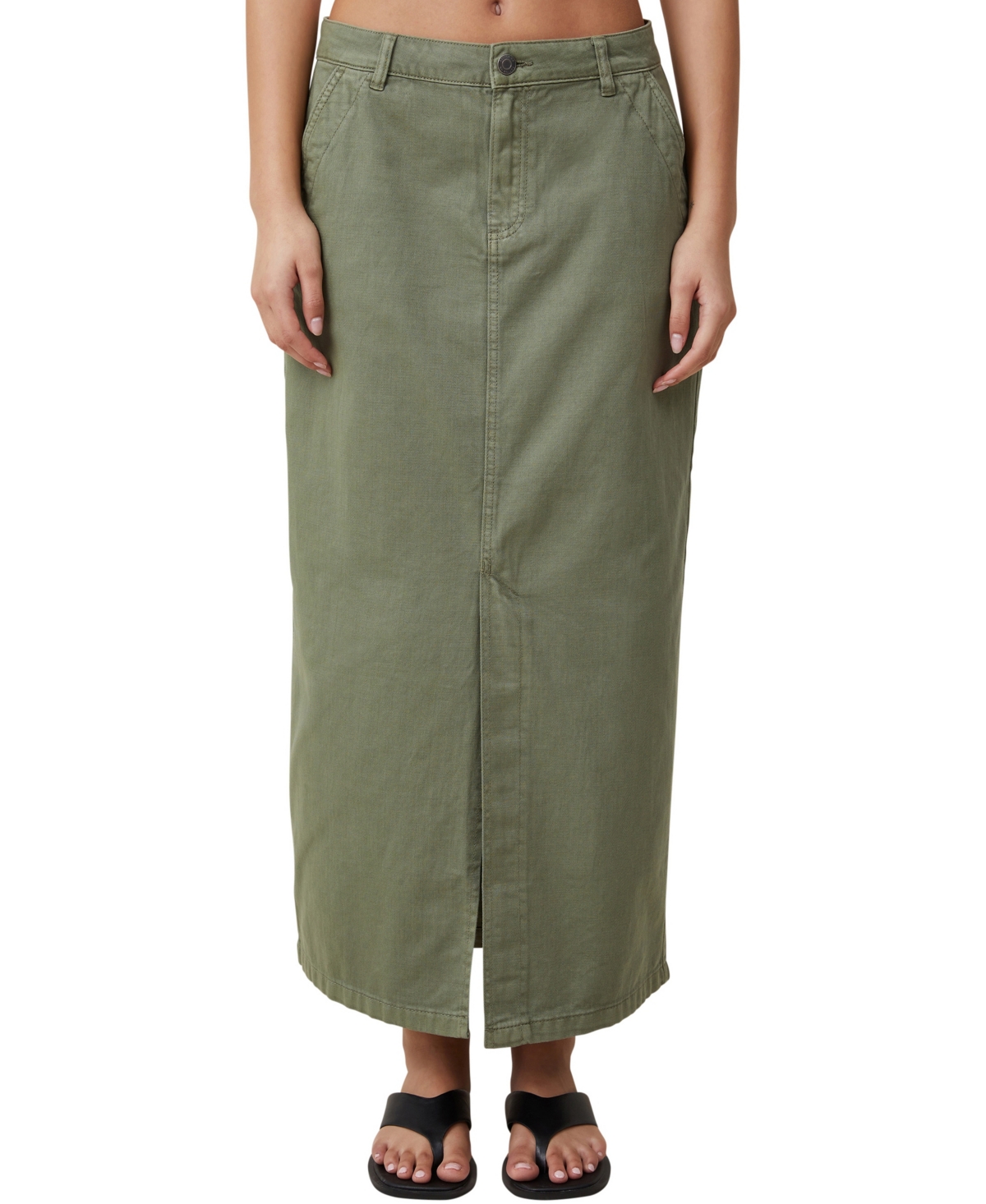 Shop Cotton On Women's Ryder Utility Maxi Skirt In Khaki