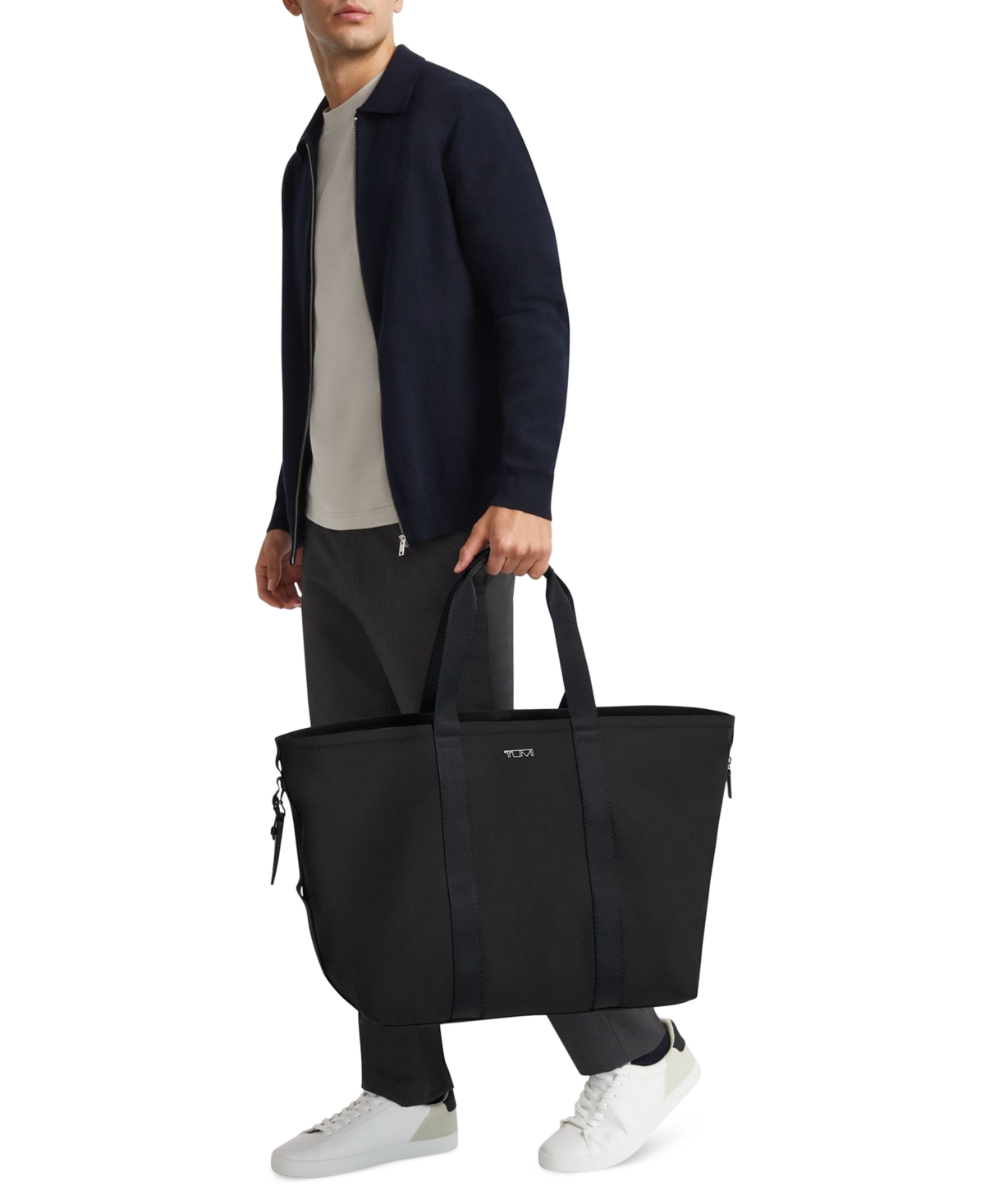 Shop Tumi Alpha Bravo Essential Large Tote Bag In Black