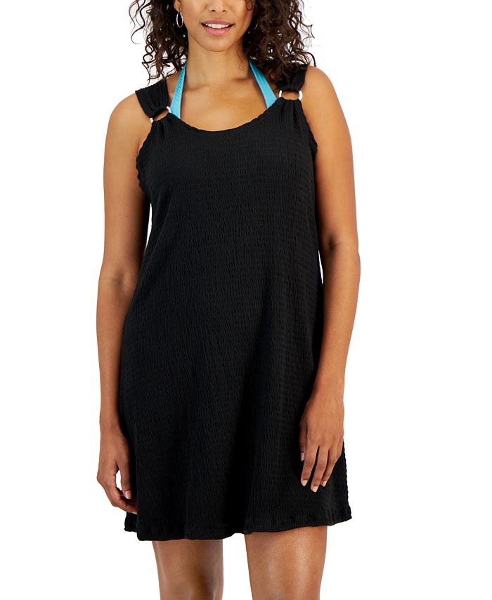 J Valdi Women s O Ring Textured Tank Top Cover Up Dress Macy s