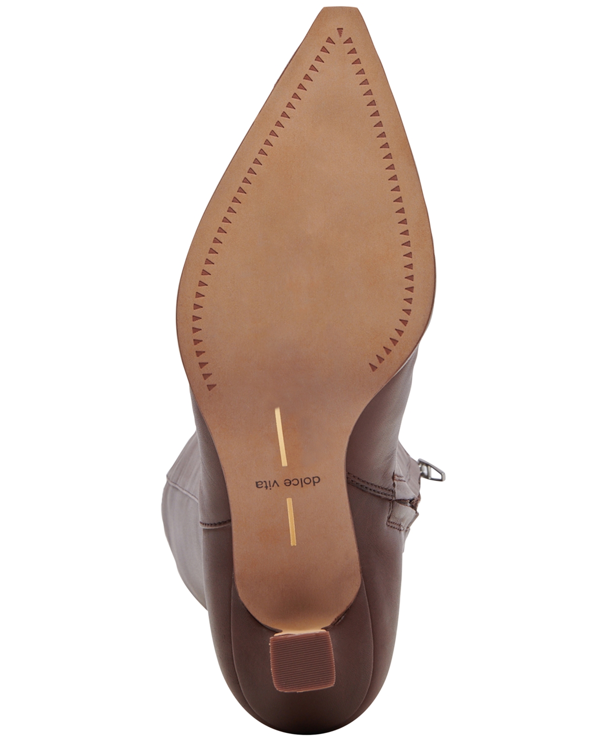 Dolce Vita Auggie Boots Womens 9.5 Brown Leather Pointed Toe Kitten Heel Khd2045 In Brown