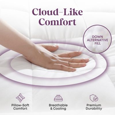CIRCLESHOME Ultra-Plush Down Alternative Cotton Top Mattress Pad White Twin XL