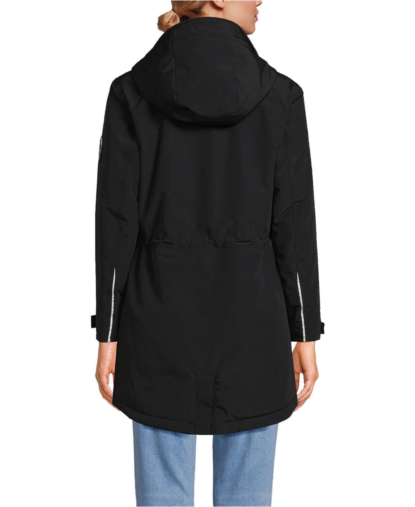 Женская куртка Lands' End Squall Waterproof Insulated, цвет: Чёрный — фото 2