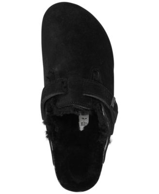 Women's Boston Shearling Suede Leather Clogs from Finish Line