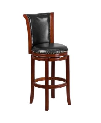 MERRICK LANE Marin 30 Wooden Bar Stool With Upholstered Swivel Seat   26236613 Fpx.tif