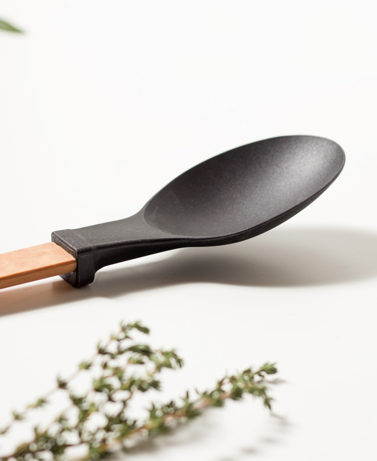 Epicurean Gourmet Series Nylon Medium Spoon With Black Head Handle, 13.25" In Natural