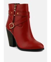 Macys womens red boots cheap