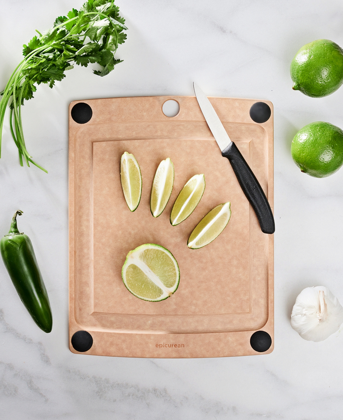 Shop Epicurean All-in-one 11.5" X 9" Cutting Board In Natural