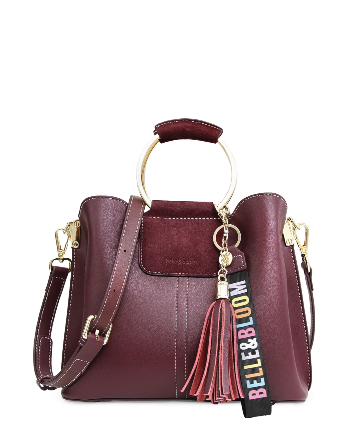 Twilight Leather Cross Body Bag - Merlot