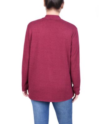 Petite Long Sleeve Swing Cardigan Sweater