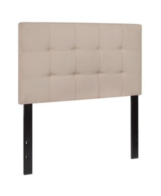 1Pc Quilted Tufted Upholstered Twin Size, Box Stitch, Adjustable Height, Contemporary Style Headboard